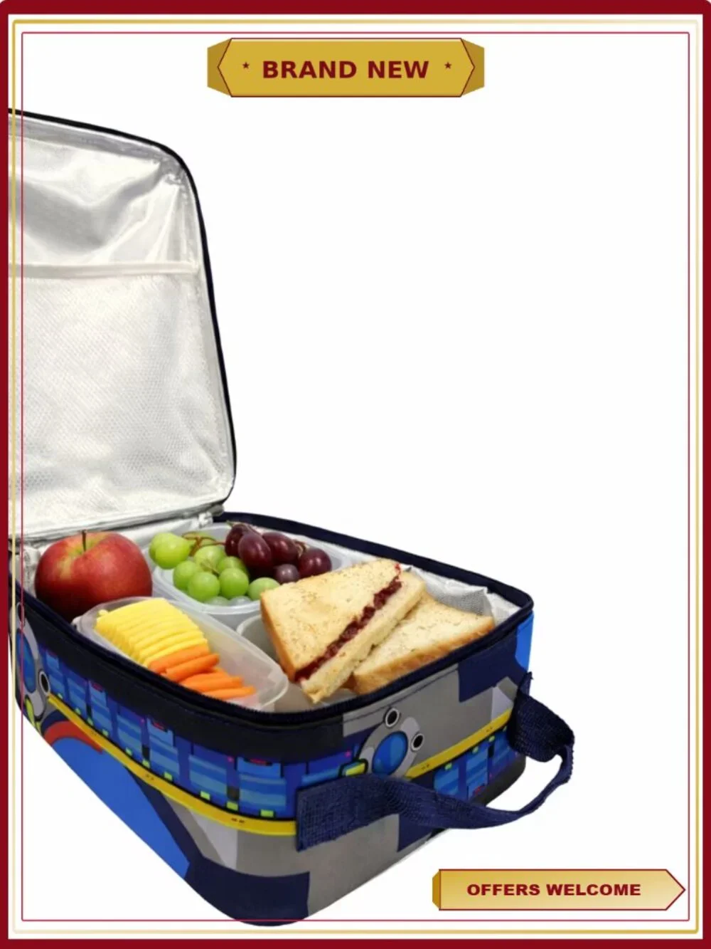 Sonic the Hedgehog Reusable Insulated Lunch Bag with Front Pocket